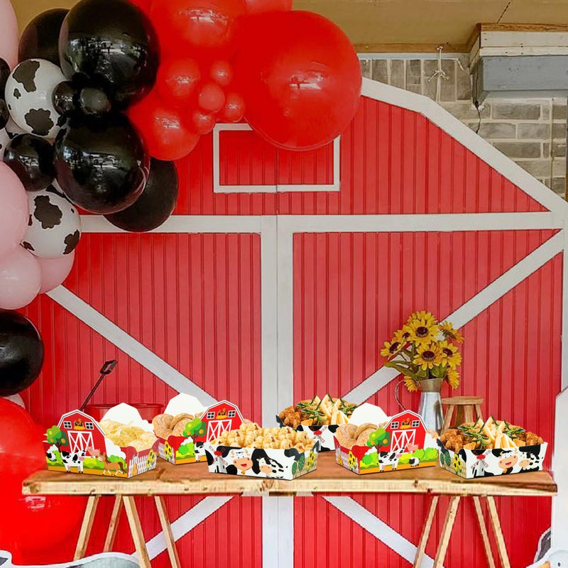 Caoekego 36 Pieces Farm Animal Paper Snack Bowl, Disposable Farm Theme Food Tray, Farm Birthday Party Decoration - Image 3